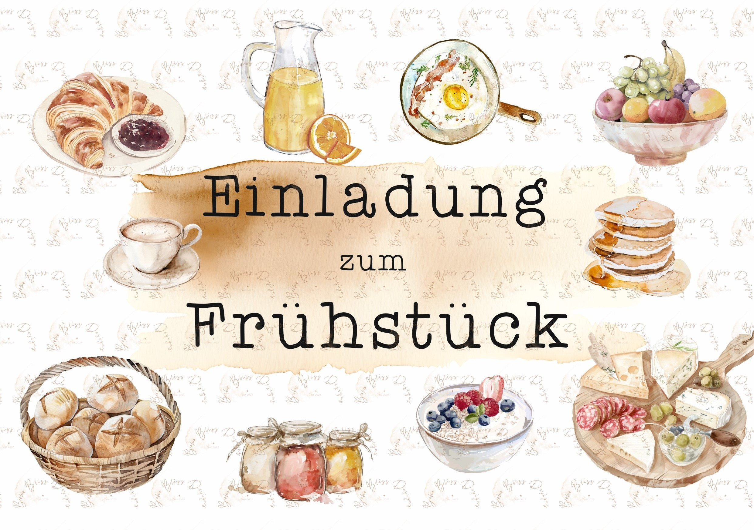 Fruhstuck Vorlage Einladung Zum Frühstück Gutschein Frühstück, Einladung Frühstück, Essensgutschein, Frühstück