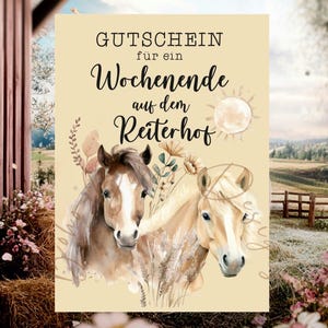 Bon d'équitation, bon d'écurie, cadeau d'anniversaire d'écurie, bon de cours d'équitation, carte d'équitation, carte de bon d'équitation, chevaux