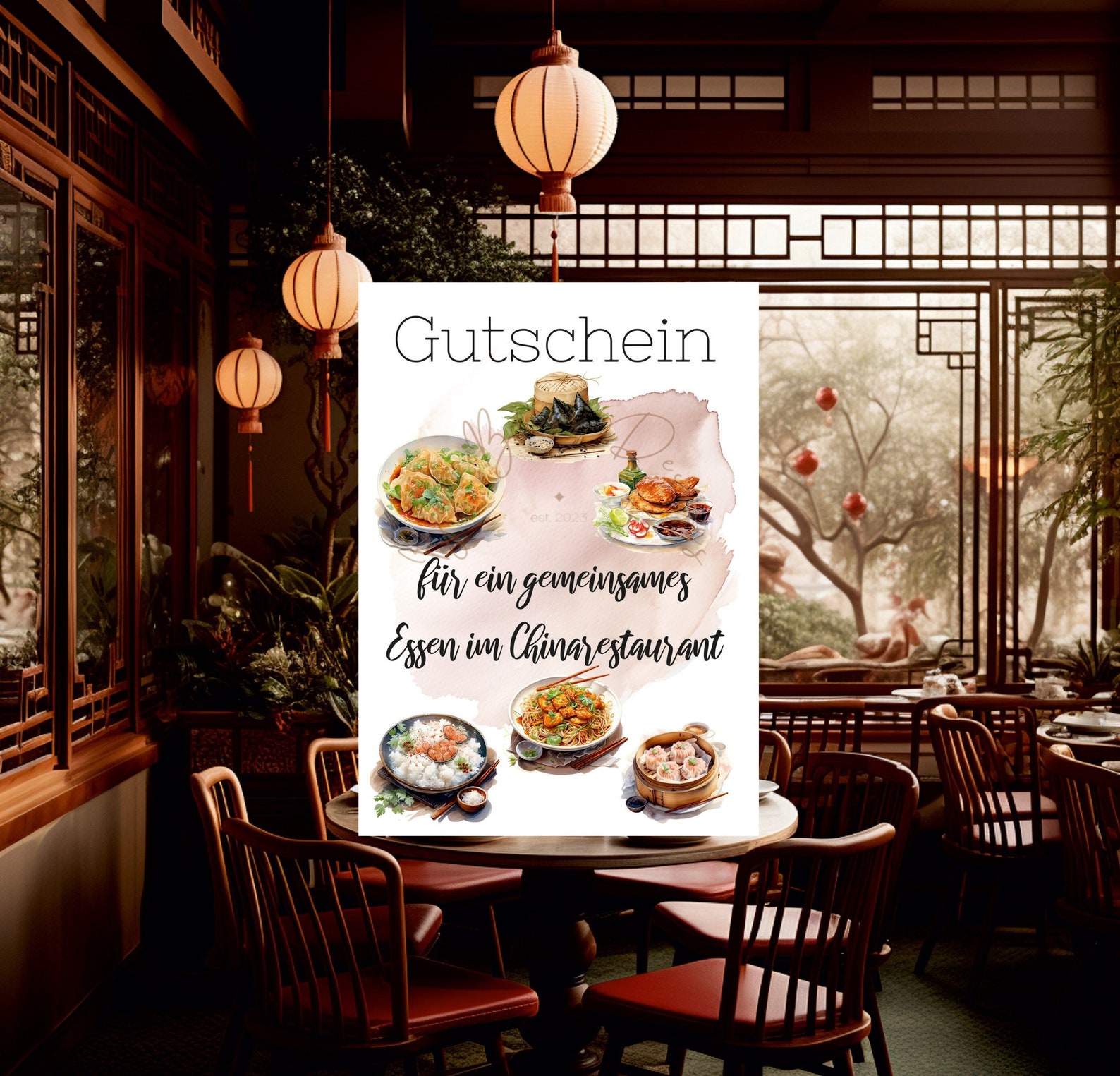 Food Voucher, Chinese Food Voucher, Chinese Restaurant Voucher, Gift