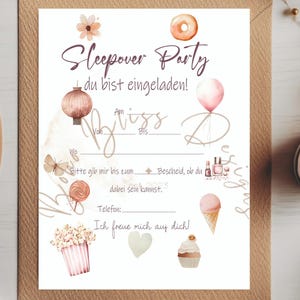 Sleepover party invitation, pajama party invitation, pajama party kids, sleepover party invitation, sleepover party invitation template