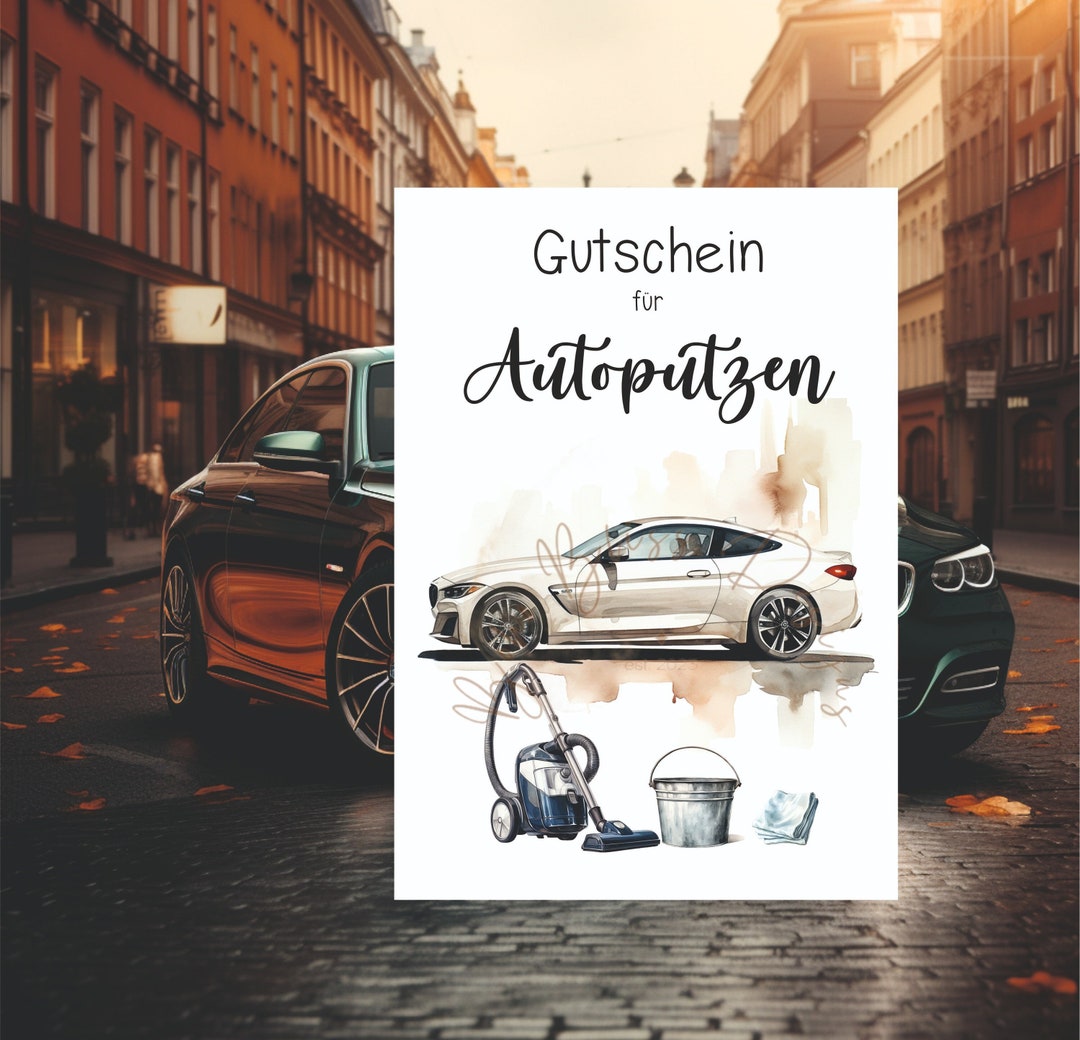 Car Wash Gift Voucher, Car Voucher, Car Cleaning Voucher, Car Wash