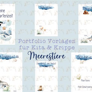 Portfolio templates kindergarten and crèche, kindergarten folder, kindergarten portfolio templates, portfolio kindergarten folder, portfolio daycare