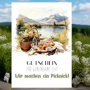 Picknickuitnodiging, picknickuitnodiging, picknickbon, picknickbon, picknickbonkaart, digitale picknickbon