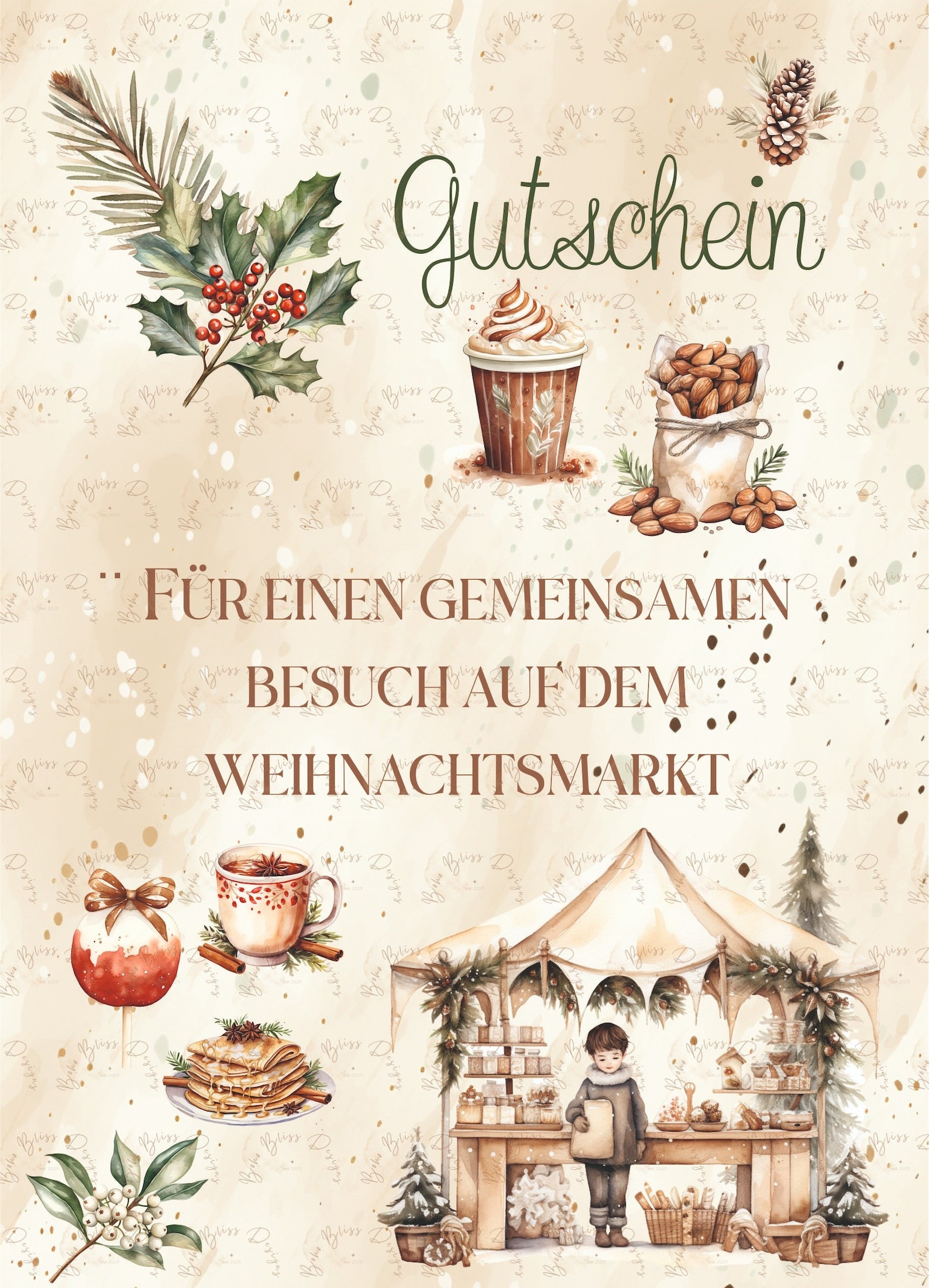 Gutschein Weihnachtsmarkt Gutschein Ausflug Gutschein gemeinsame Zeit