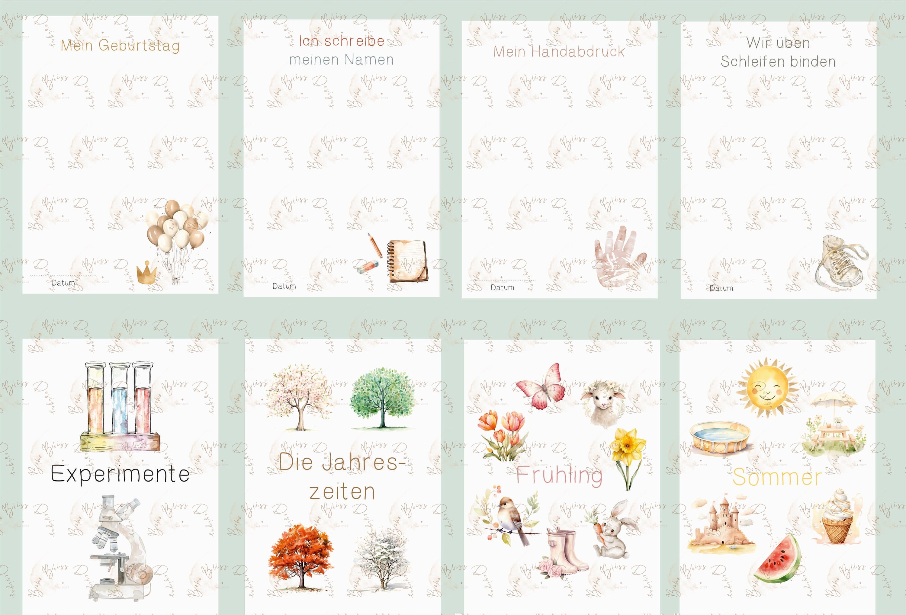  Portfolio Preschool, Portfolio Templates Kindergarten, Preschool Bildidee 