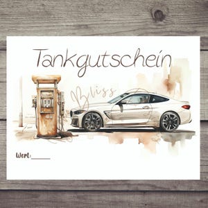 Brandstofkortingsbon, brandstofbon, tankbon, tankbon, tankstationbonkaart, cadeaubon voor tankgeld, bonidee