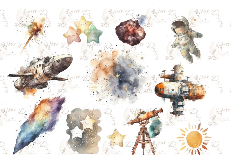 22-teiliges Astronaut Weltraum Kuchen Topper Set - Planeten & Sterne Deko