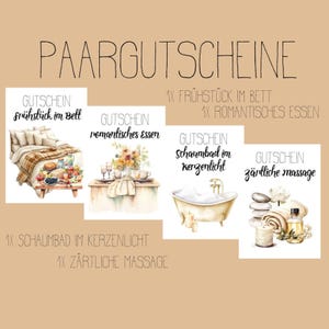 Gutscheinpaket für Paare, Gutscheinkarten für Paare, Paargutschein, Geschenk für Partner,Gutschein gemeinsame Zeit,Paaraktivitäten Gutschein