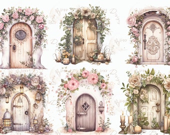 My Wonderful Walls Decal Forest Tree Fairy Door Wall Sticker - Peel ...