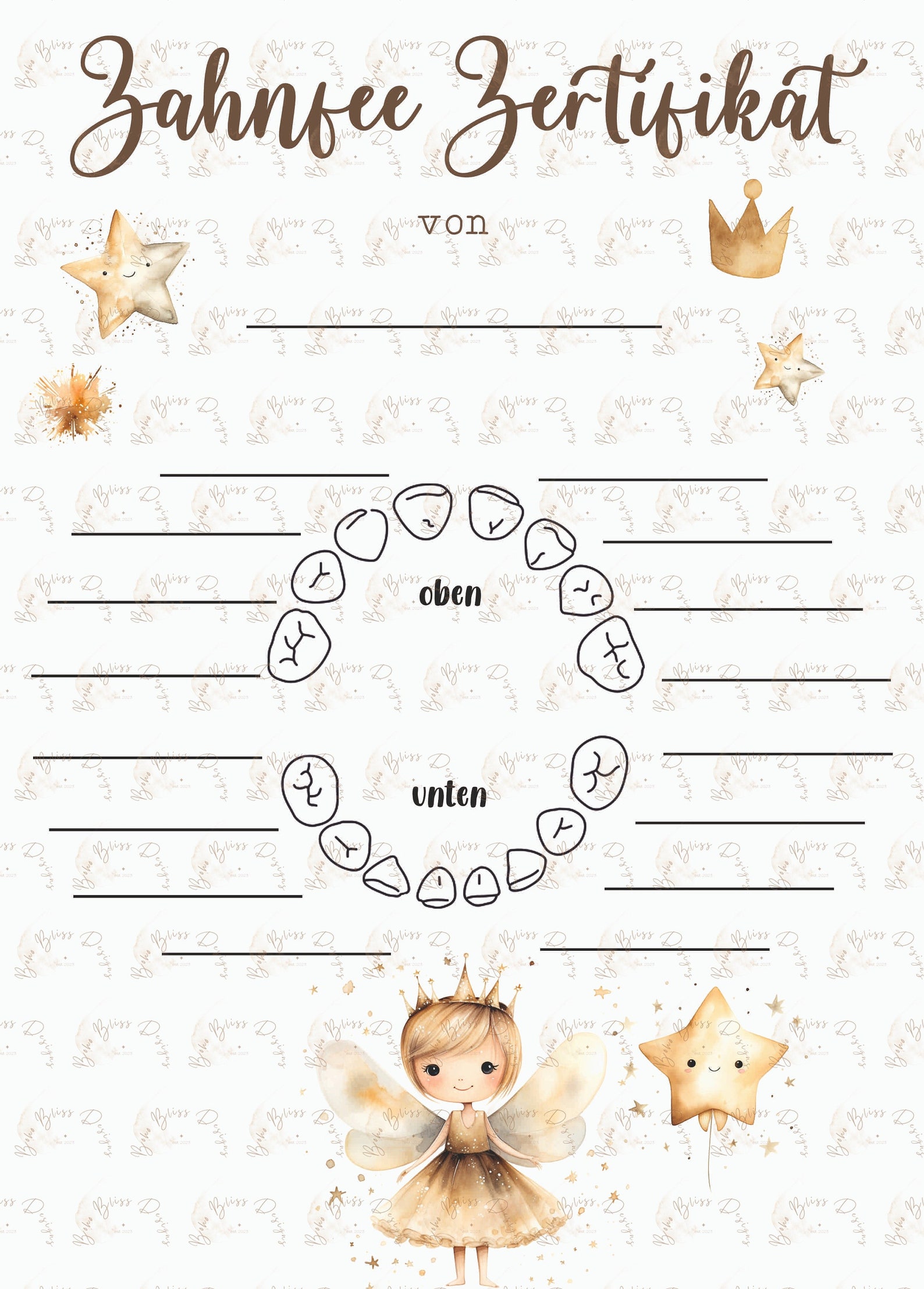 Zahnfee Geschenk Set Für Mädchen - Armband Mit Milchzahn Aufbewahrung & Postkarte