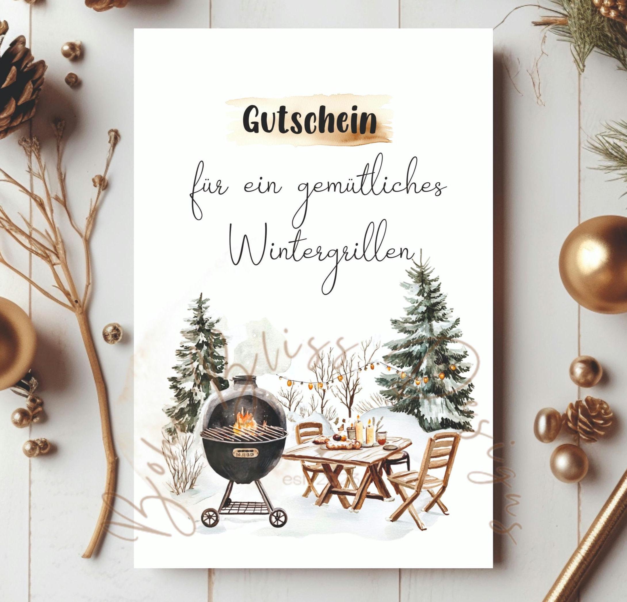 Vale regalo para barbacoas de invierno, vale regalo para Navidad, idea de regalo de Navidad, vale para barbacoa, vale para barbacoa, fiesta de barbaco
