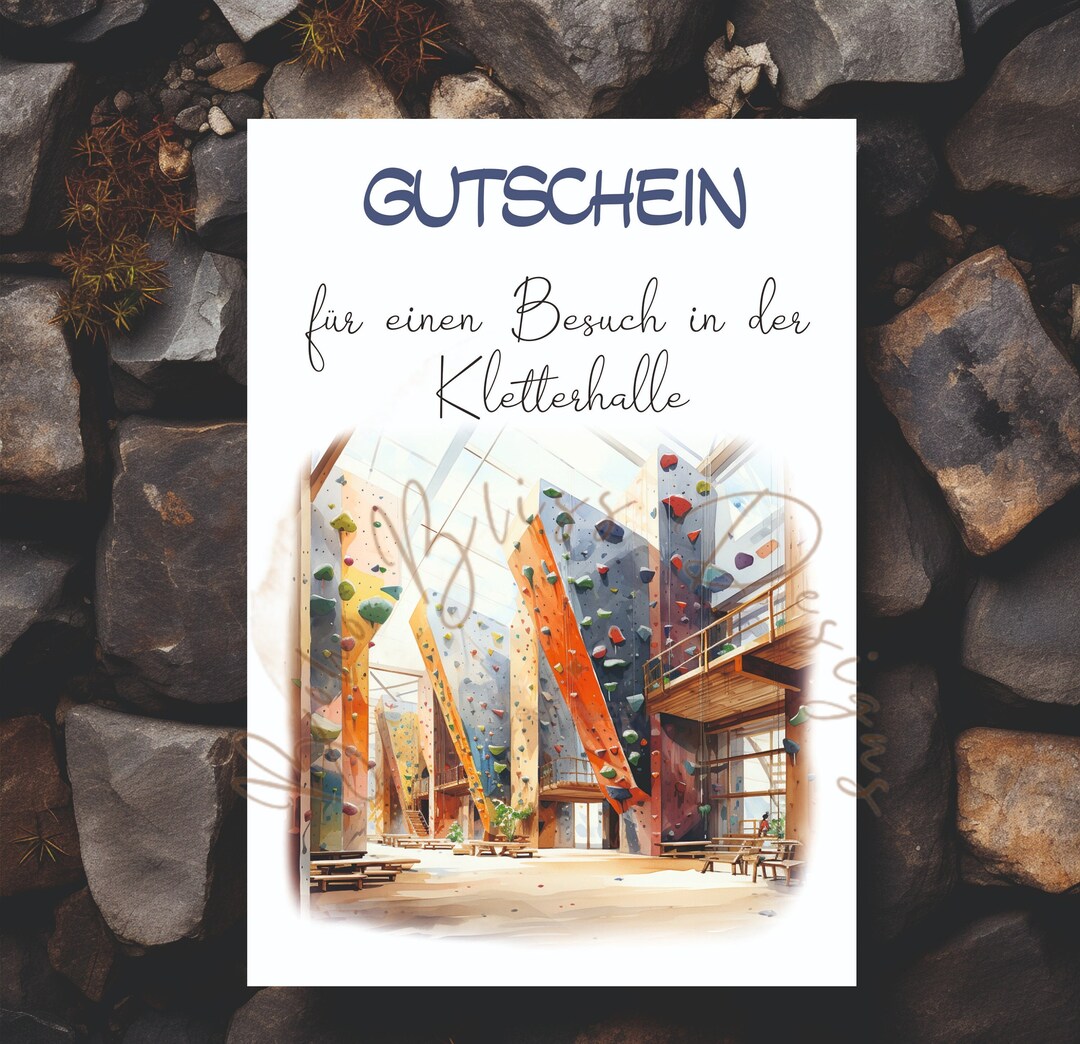 Climbing Voucher Bouldering Voucher Climbing Invitation Etsy