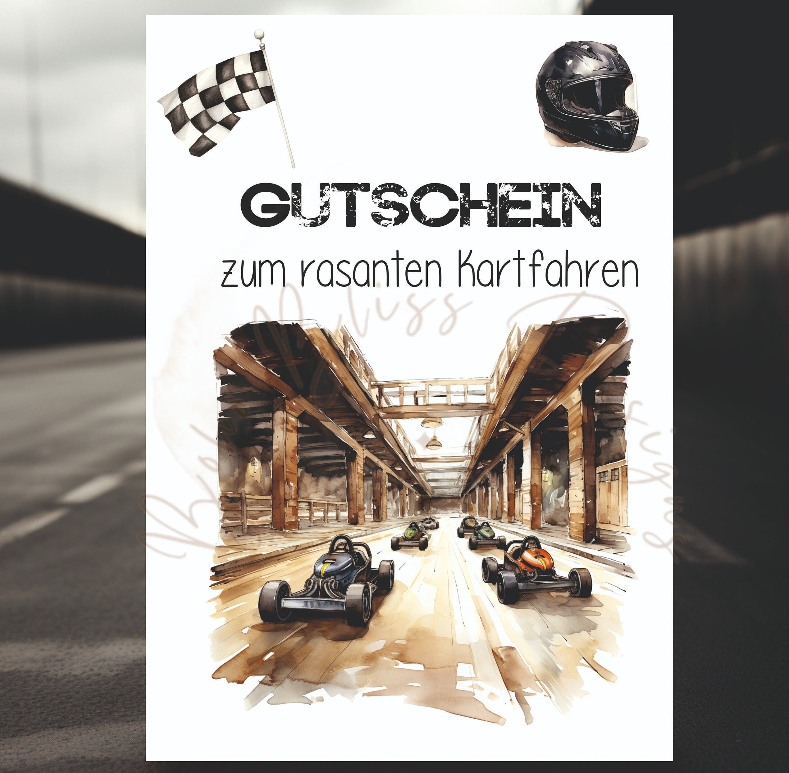 Go Kart Voucher Template Go Kart Voucher Karting Voucher - Etsy