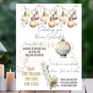 Einladung Gartenparty Gartenfest eCard Digital Personalisiert Karte Garten Zum Versenden per Whatsapp Sommerfest Gartenfeier Din A5