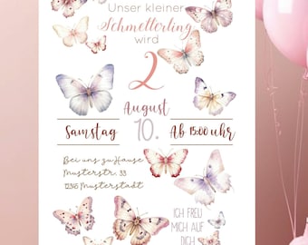 Invitation butterfly invitation card girl invitation butterfly birthday invitation invitation card butterfly invitation digital