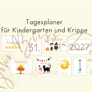Morning circle cards kindergarten, daily planner kindergarten, daily planner crèche, daily plan child, weekly planner kindergarten, Montessori cards