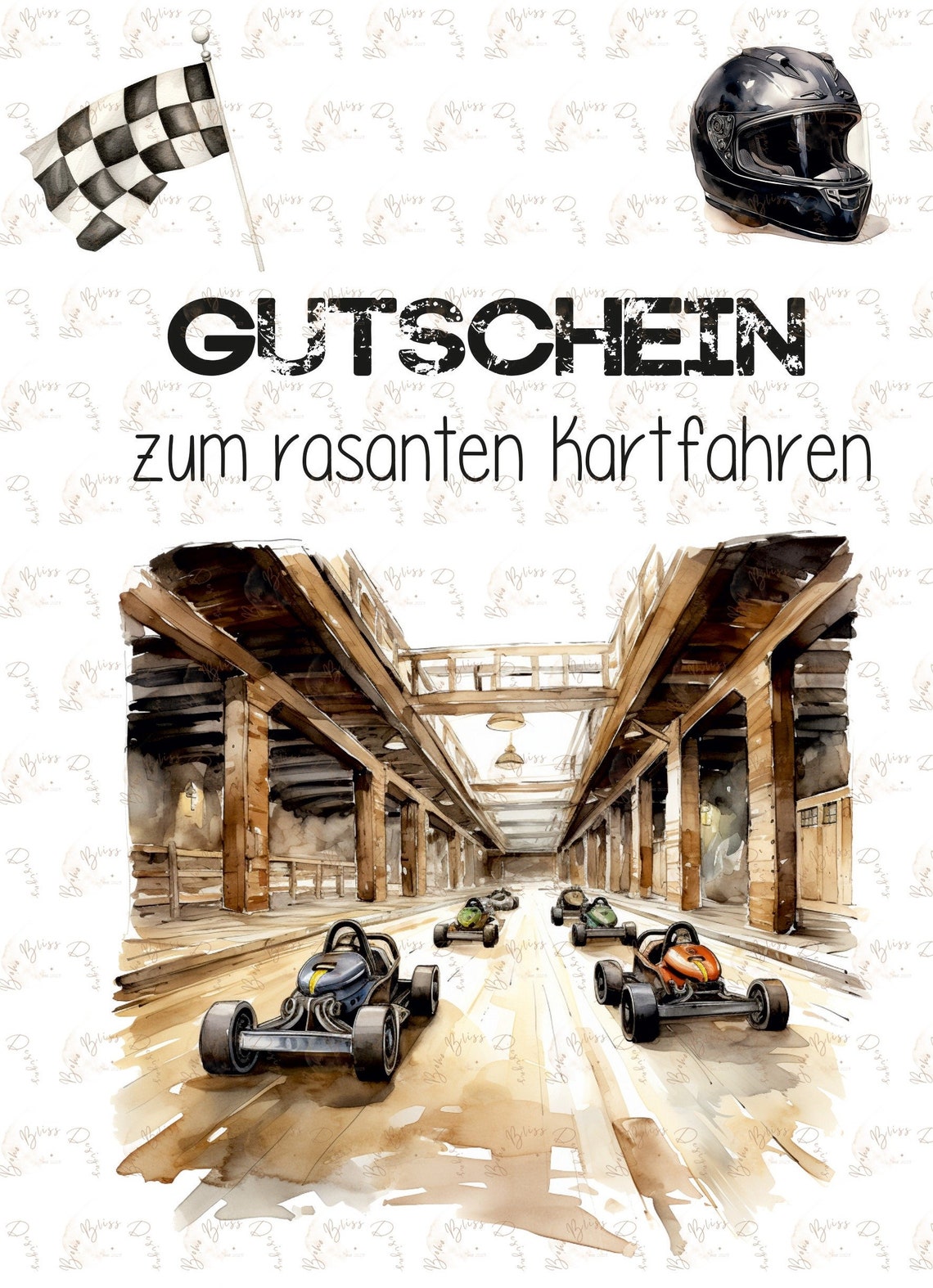 Go Kart Voucher Template Go Kart Voucher Karting Voucher - Etsy