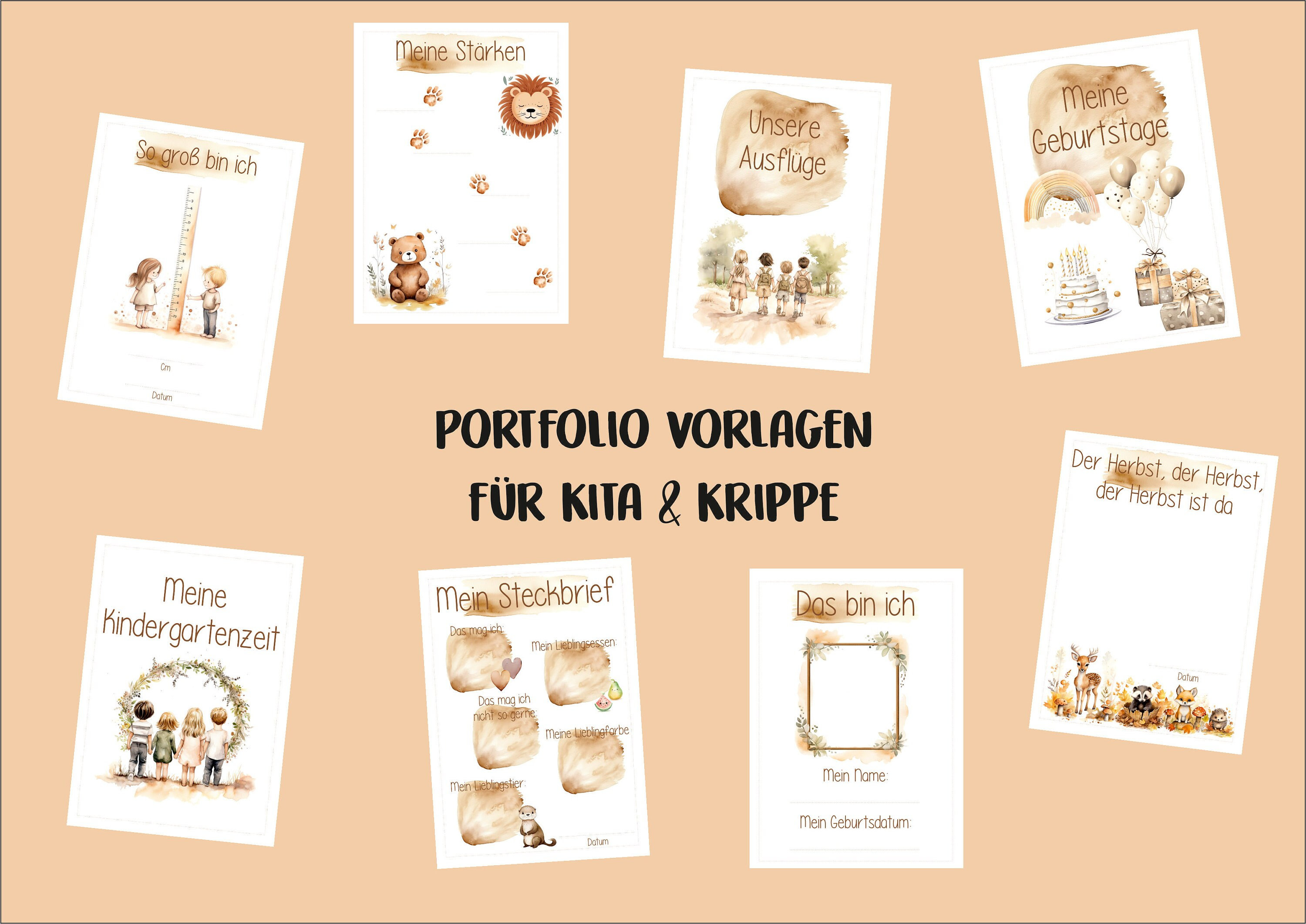  Foto zu Portfolio Templates Kindergarten and Crèche, Kindergarten Folder 