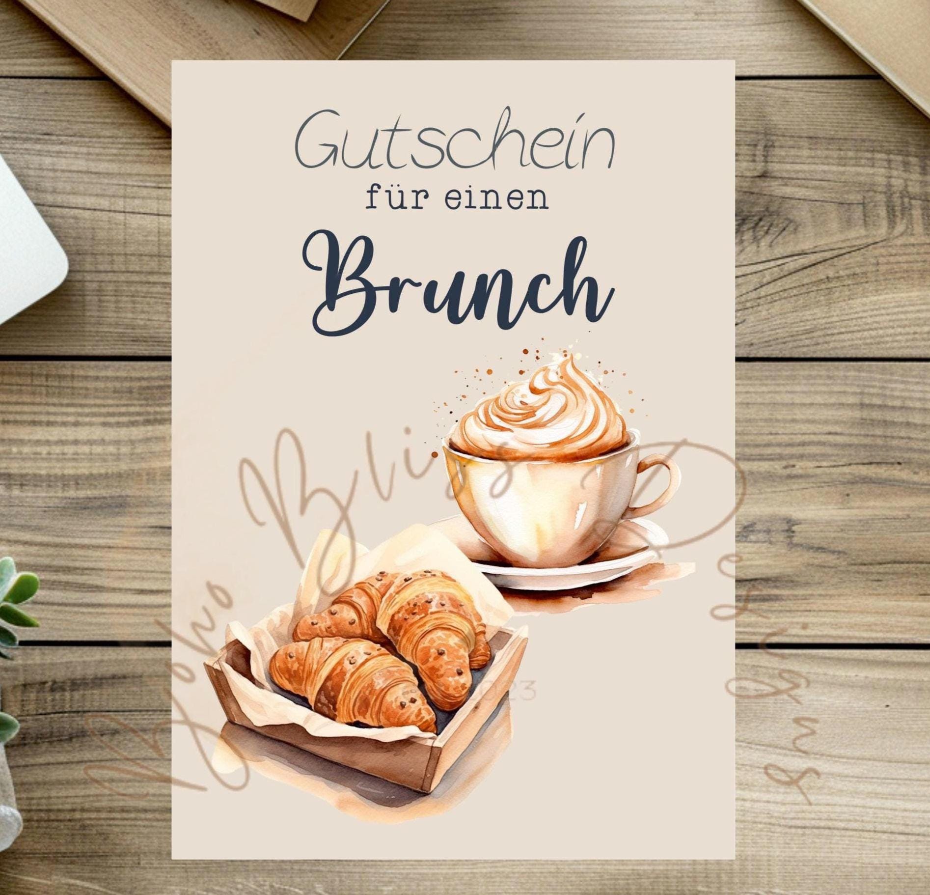 Gutschein-Karten Brunch Zum Geburtstag – 3 Stück DIN A6, Inkl. Umschlägen