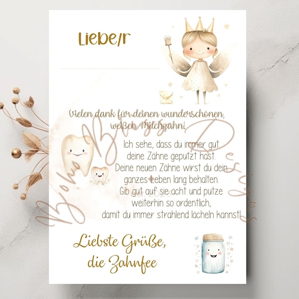 Mail from the tooth fairy, tooth fairy gift, card with certificate, tooth fairy certificate, tooth fairy postcard