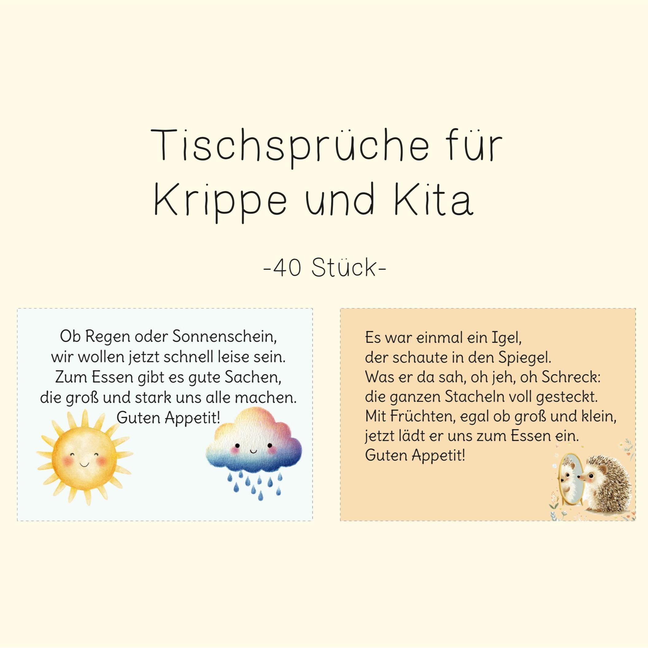 Tischsprüche Kinder, Tischsprüche für die Kita, Tischsprüche für Kita, Krippe und Zuhause, Tischsprüche für Kinder, Kita Tischsprüche Kiga