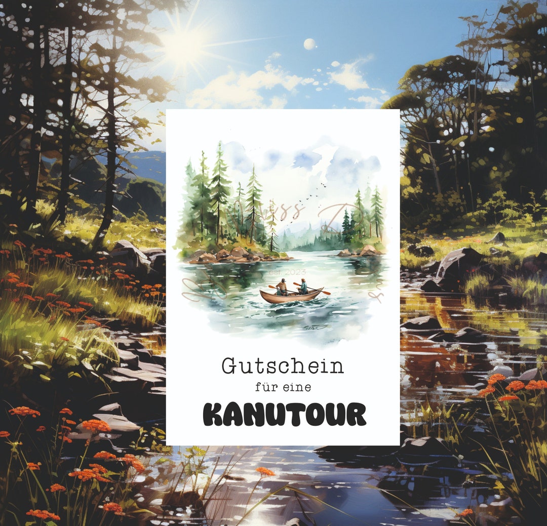 Voucher Canoe Tour, Voucher Card Canoe, Card Canoe, Gift Voucher Canoe