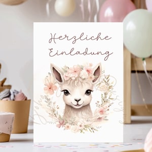 Invitaciones cumpleaños infantil llama, invitaciones cumpleaños llama, tarjeta llama, invitación llama, fiesta llama, plantilla llama alpaca, llama cumpleaños