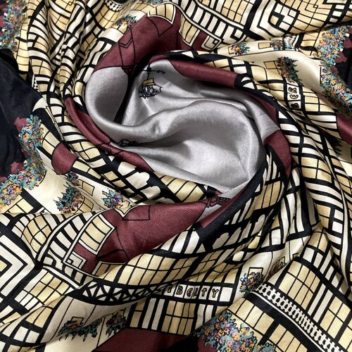 Rare Vintage Liberty of London Silk Scarf - Liberty Building shops
