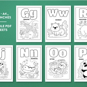 A to Z Printable Alphabet Coloring Pages | Preschool Kindergarten ...