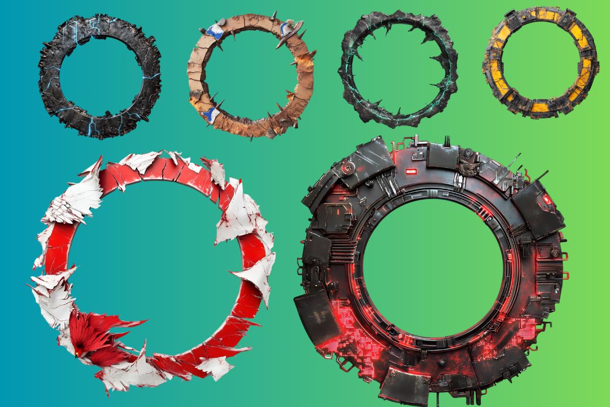 Post Apocalyptic Token Border Frame Bundle Dnd | Digital Token for Dnd ...