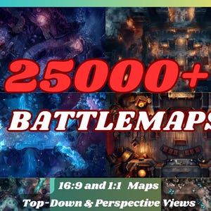 Battle Maps Bundle, Dnd Maps Bundle, RPG Battle Maps, Dungeons and Dragons Digital Battle Maps bundel, Rpg Map Bundle Pack, Commercieel gebruik