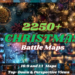 2250 Mapas de Batalha, Mapas para Dungeons & Dragons, Mapas de Batalha, Mapas de Batalha DND, Mapas de RPG Digital, Mapas de Batalha de Natal, Mapas de RPG de Inverno