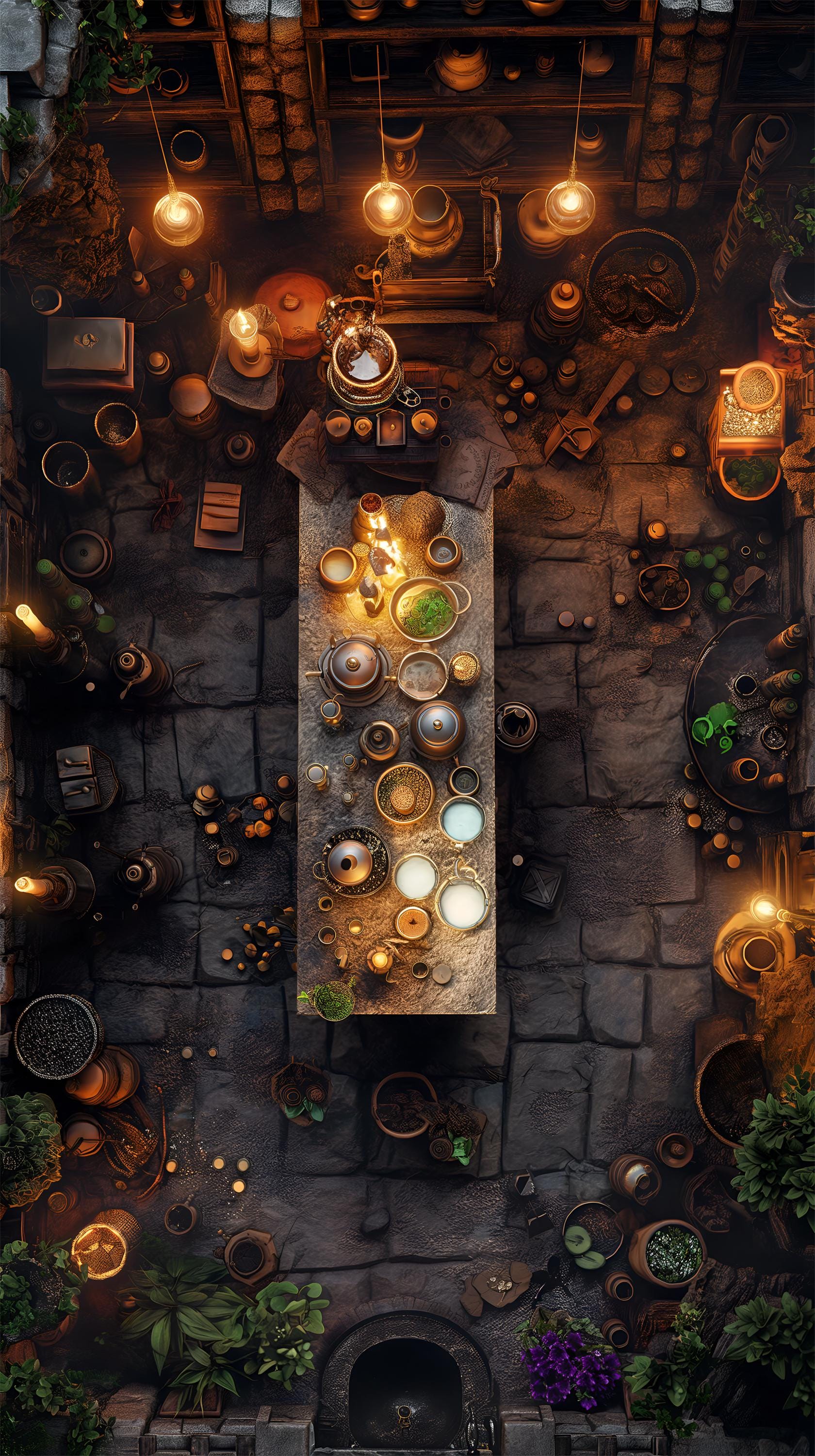 Alchemist's Lab Battle Map | Magical Laboratory TTRPG Map for Dnd | VTT ...