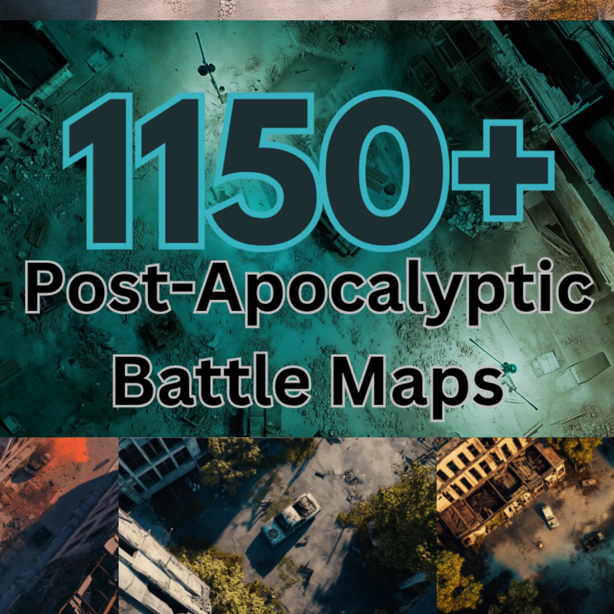 4 Post Apocalyptic Battlemap Bundles, 4 Dnd Map Bundles, Post ...