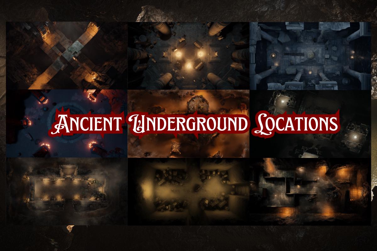 420+ Underground Battle Map Bundle | D&D Map, Pathfinder, VTT, Digital ...