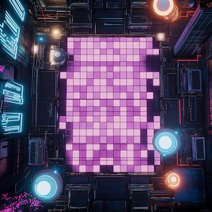 5 Cyberpunk Battlemap DnD,Mapas para Dungeons & Dragons,Mapas de batalha Cyberpunk,Mapa DnD,Mapa RPG digital,Mapas de alta qualidade