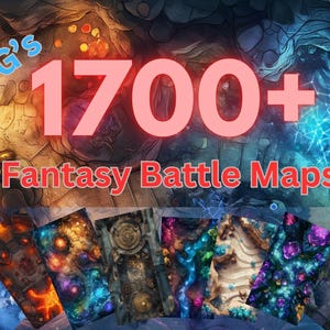 Mappe di battaglia fantasy per TTRPG e VTT, Mappe Dnd, Perfette per Dungeons and Dragons, Mappe Rpg digitali, Pacchetto mappe Fantasy RPG