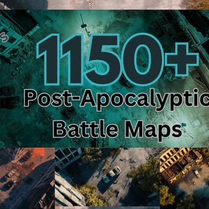 1150 postapokalyptiska rollspelskartor: En värld av total förstörelse + tillgångar, 60 fordon, 100 symboliska ramar, 200 porträtt, DnD-kartor