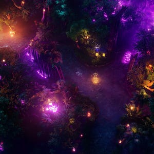 81 Cyberpunk Jungle Battlemap Bundle voor RPG, Cyberpunk Maps voor Dungeons & Dragons, DnD, Digitale RPG Maps, Hoogwaardige Battle Map