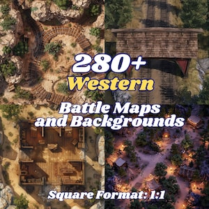 Pacote de mapas de batalha ocidentais para RPG, mapas para Dungeons & Dragons, mapas de batalha DnD, mapas RPG, paisagens ocidentais para DnD