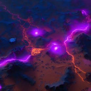 17 Cyberpunk Highlands Battlemap-bundel voor RPG, Cyberpunk-kaarten voor Dungeons & Dragons, DnD, digitale RPG-kaarten, hoogwaardige gevechtskaart