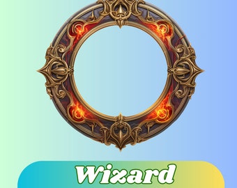Wizard Token Border Frame DnD | Digital Token for DnD, Foundry VTT, Roll20 | TTRPG Printable Frame | Dungeons and Dragons | RPG Accessories