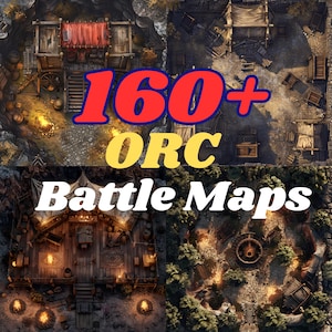 Orc Battle maps Pack, kaarten voor Dungeons & Dragons, gevechtskaarten, dnd gevechtskaarten, digitale RPG-kaarten, middeleeuwse kaarten