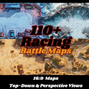 110 mapas de batalha de corrida, pacote de mapas de corrida digital, mapas de batalha, pacote de mapas, terreno de corrida, mapas de batalha de estrada Dnd