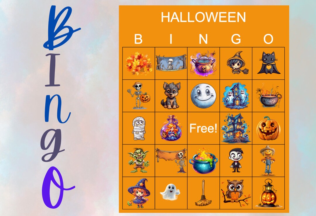 Spooktacular Halloween Bingo Printable Halloween Bingo Game - Etsy