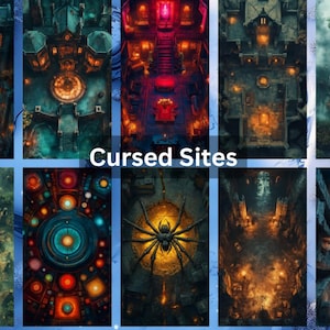 Fantasy Battle Maps, Haunted Battle Map voor DnD, RPG-kaarten, VTT, TTRPG