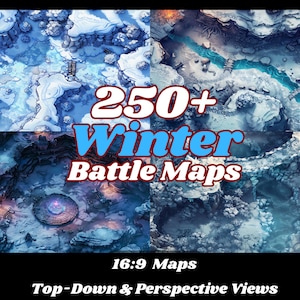 Winter Battlemaps DnD: Digitales RPG-Kartenpaket für Dungeons and Dragons, Snowy Terrain, Icy Adventure Collection, Battlemaps für DnD-Kampagnen