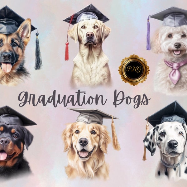 Graduation dog PNG clipart, sublimation designs, graduation dog clipart, PNG clipart for sublimation, sublimation graphics,