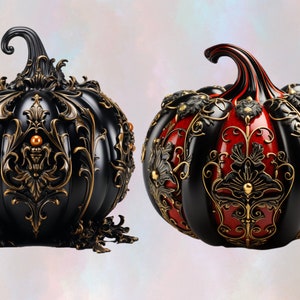 Gothic Pumpkins Png Clipart Sublimation Designs Halloween - Etsy