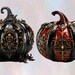 Gothic Pumpkins Png Clipart Sublimation Designs Halloween - Etsy